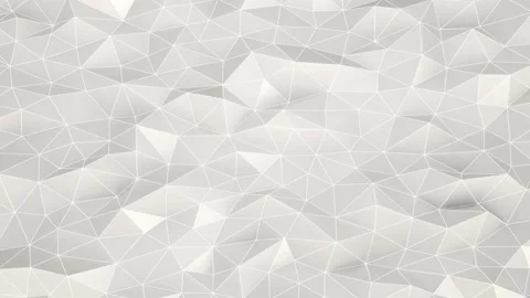 Moving and wavy low poly triangular face white background Stock Footage 320619735