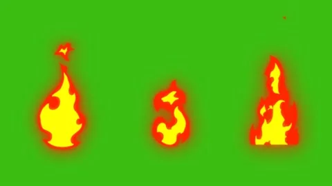 Moving animation, burning fire, with various types Stock Footage 235404236