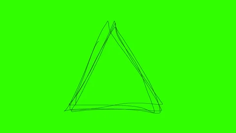Moving animation of a hand drawn triangle Video stock 221100737