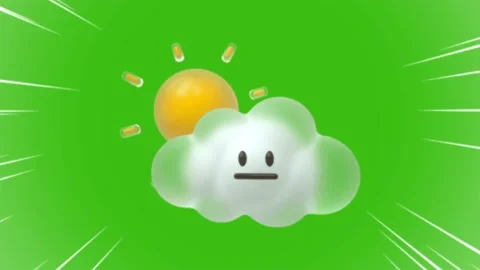 Moving animation, types of weather and clouds Stock Footage 235404248