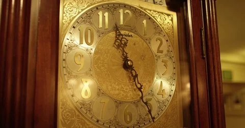 Moving Antique Clock Stock Footage 79535753