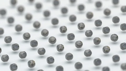 Moving arbitrary ceramic spheres. Stock Footage 104771924