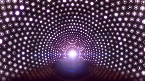 Moving arch of lights on a dark background 2 Stock Footage 54049326