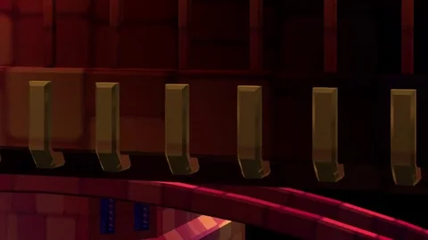 Moving around a 3d building Stock Footage 71155108