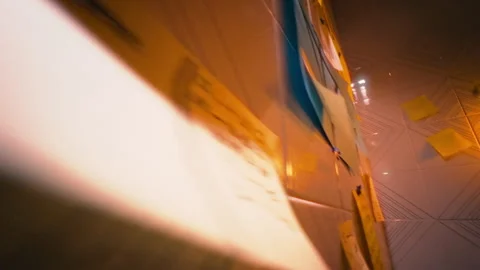 Moving Around The Strange Code Notes On The Wall Stock Footage 313826447