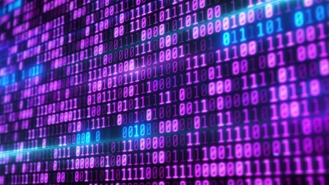 A moving array of binary code. Video stock 171930204