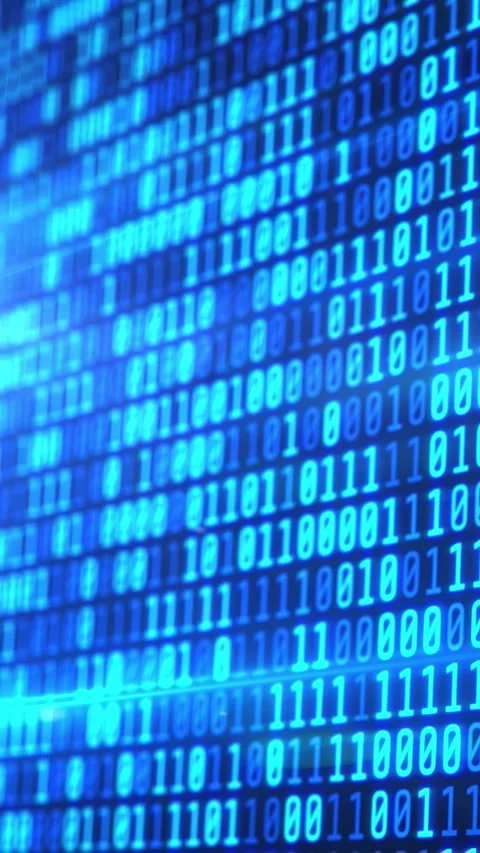 A moving array of binary code. Stock Footage 249952116
