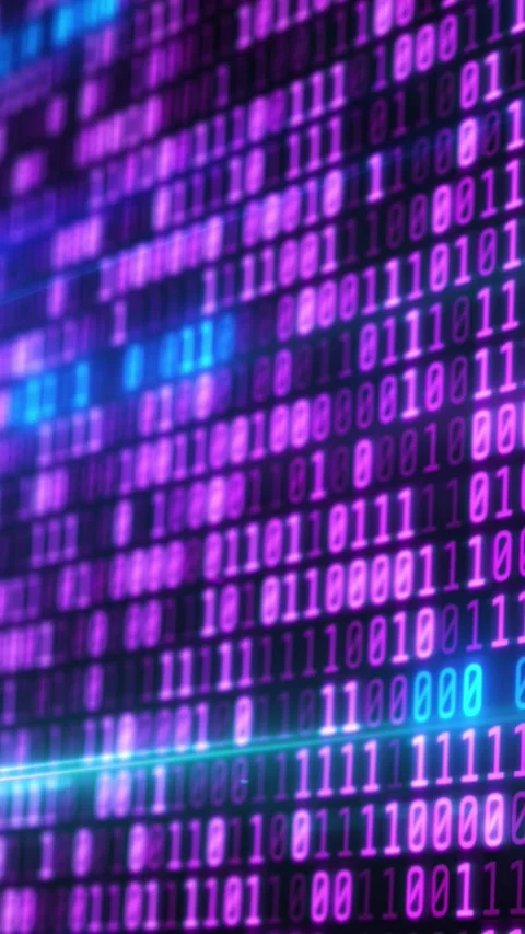 A moving array of binary code. Stock-Footage 250161287