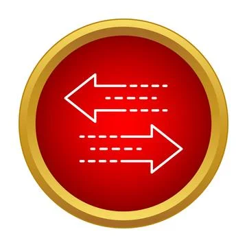 Moving arrows icon representing data exchange or transfer Stock Illustration