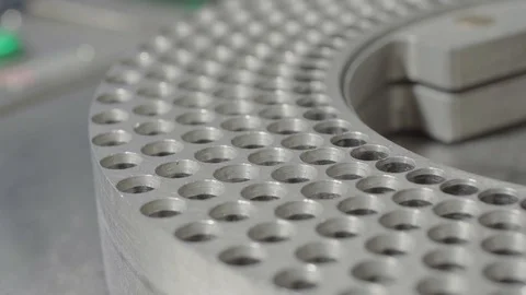 Moving automatic capsule filling machine for powder Stock Footage 102458620