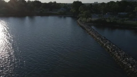 Moving Away From The Rocks Stock Footage 158273359