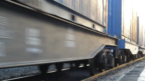 Moving away train Stock Footage 35899198