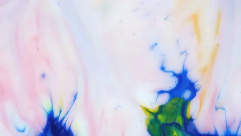 Moving background consisting of blue, red and green particles of the current Stock Footage 200244614