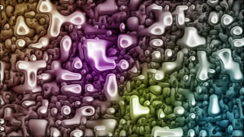 A moving background in the form of bubbles of paint of different colors Video stock 143135976