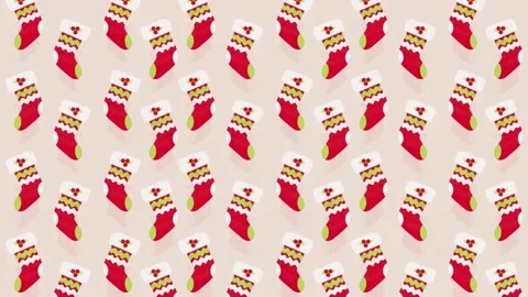 Moving background in the form of christmas socks Stock Footage 166379993