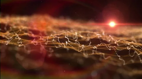 Moving Background  Fractal Spider Web Orange Stock Footage 174210780