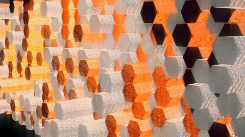 Moving background of hexagons. 4K motion graphics. Stock Footage 130008145