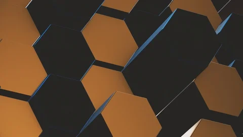 Moving background of hexagons. 4K motion graphics. Stock Footage 130008345