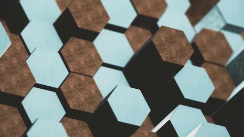 Moving background of hexagons. 4K motion graphics. Stock Footage 130008439