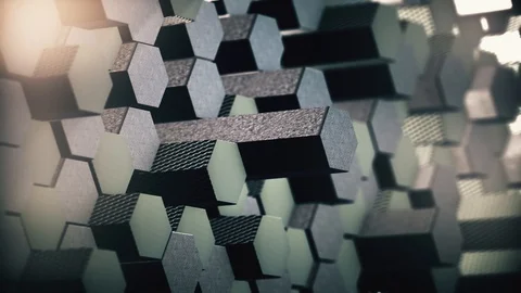 Moving background of hexagons. 4K motion graphics. Stock Footage 130008538