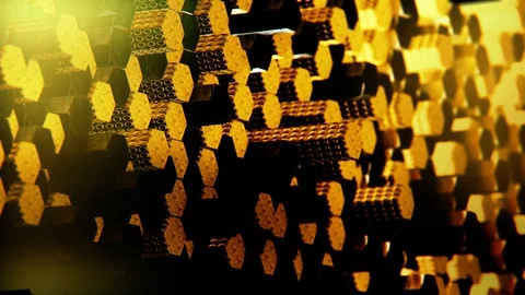 Moving background of hexagons. 4K motion graphics. Stock Footage 130008681