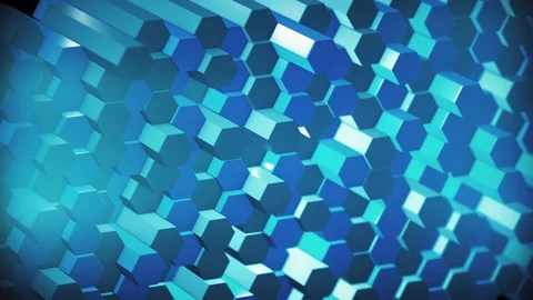 Moving background of hexagons. 4K motion graphics. Stock Footage 130008879