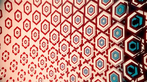 Moving background of hexagons. 4K motion graphics. Stock Footage 130009097