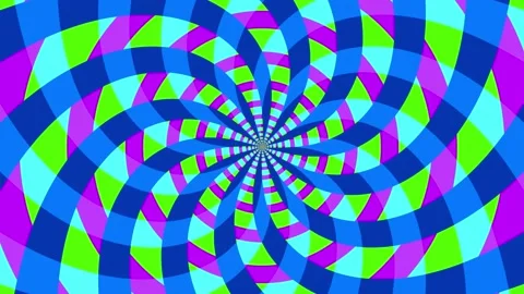 Moving background of multi-colored converging spirals 動画素材 135994305