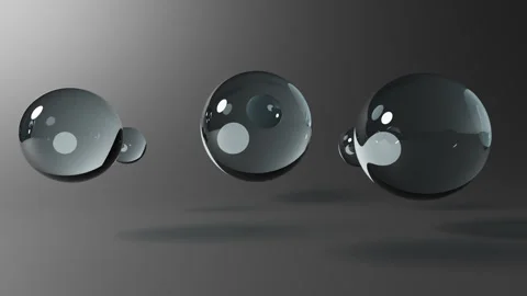 Moving balls on the background. Texture With transparent balls. Stock Footage 263980158