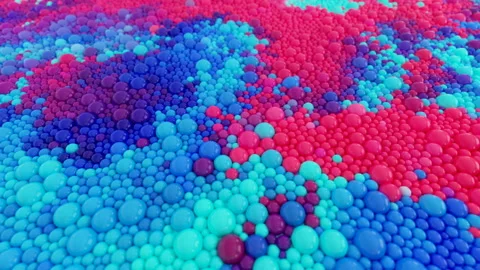 Moving balls of red, blue and pink shades Stock Footage 211401178