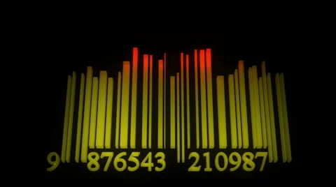 Moving barcode lines as fire equalizer Stock Footage 63768195