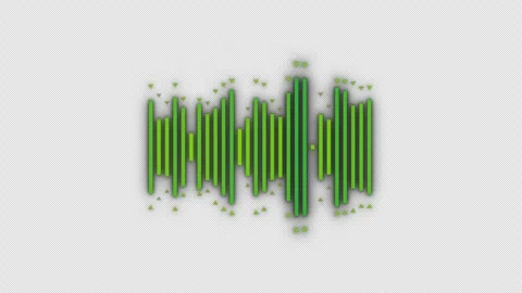 sound waves transparent green