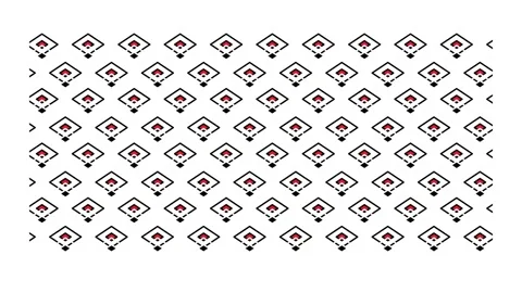 Moving batik pattern animation video on white background Stock Footage 344250500