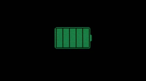 Moving the battery icon on the screen Stock Footage 63609310