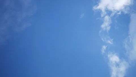 Moving beautiful white cloud with blue sky background at day time Stock Footage 129268486