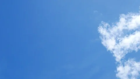 Moving beautiful white cloud with blue sky background at day time Stock Footage 129928987