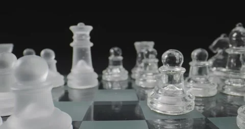 Moving between figures during chessboard competition. Strategy, Success, mana Stock Footage 330121525