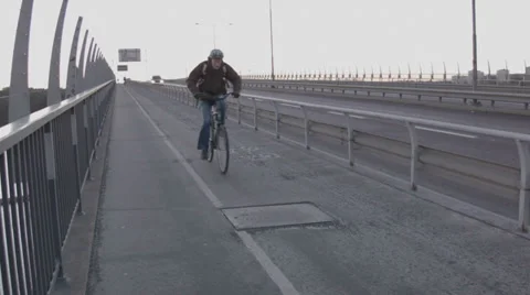 Moving BIker Video stock 33738076