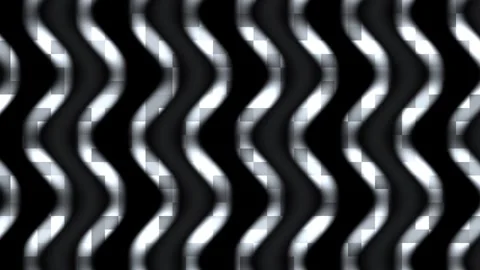 Moving black and white wave pattern on a dark background Stock Footage 339096199