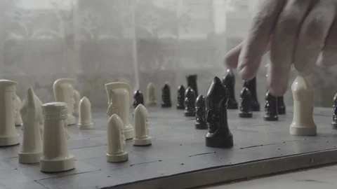 Moving black chess piece Stock Footage 91053418