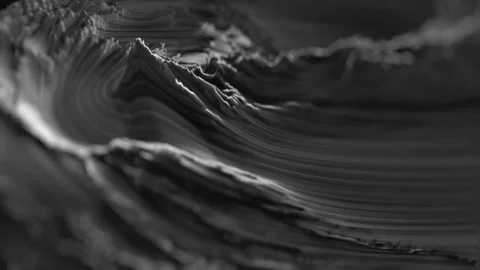 Moving black gray water texture, resonance in ferromagnetic liquid. Dynamic Stock Footage 137804257