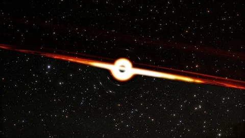 Moving black hole with accretion disk Stock Footage 122902691