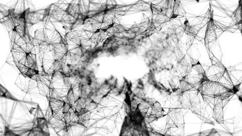 moving black particles on a white backgr... | Stock Video | Pond5