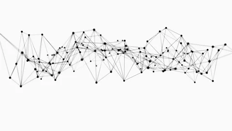 Moving black plexus pattern against white background looping 3D animation Stock Footage 163669222