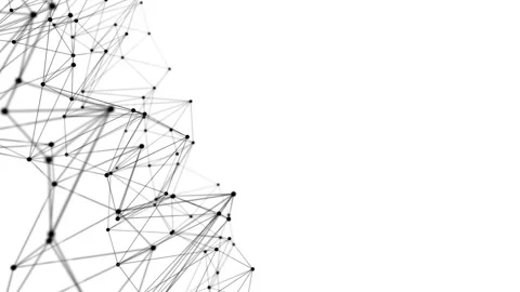 Moving black plexus pattern against white background looping 3D animation Stock Footage 163815720