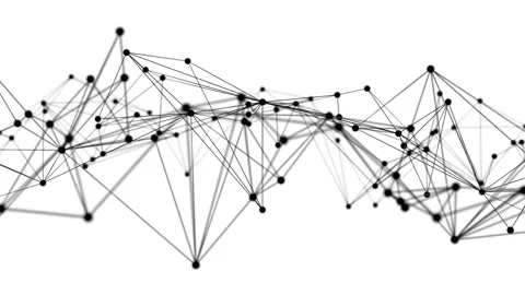 Moving black plexus pattern against white background looping 3D animation Stock Footage 200460546