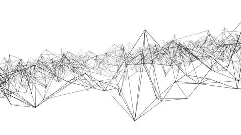 Moving black plexus pattern against white background looping 3D animation Stock Footage 220291293
