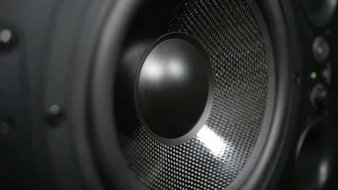 Moving black sub-woofer Stock-Footage 69182607