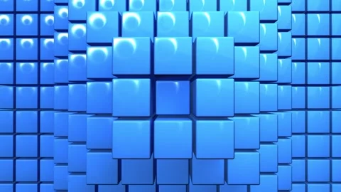 Moving blue boxes in a 3D animation Stock-Footage 240775650