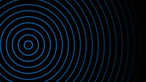 Moving blue circle signal waves 動画素材 119798668